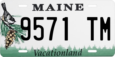 ME license plate 9571TM