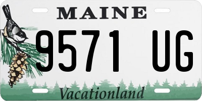 ME license plate 9571UG