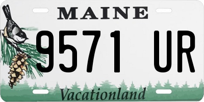 ME license plate 9571UR
