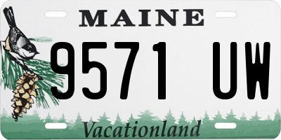 ME license plate 9571UW