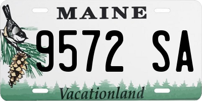 ME license plate 9572SA