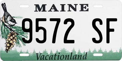 ME license plate 9572SF