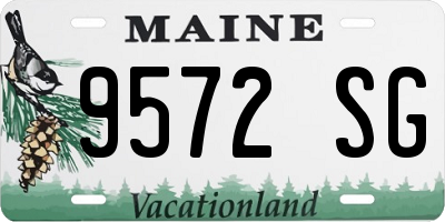 ME license plate 9572SG