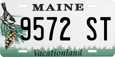 ME license plate 9572ST