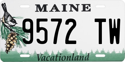 ME license plate 9572TW