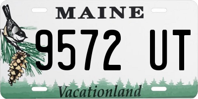 ME license plate 9572UT