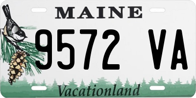 ME license plate 9572VA