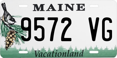 ME license plate 9572VG