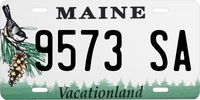 ME license plate 9573SA