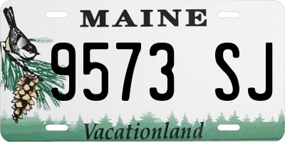 ME license plate 9573SJ