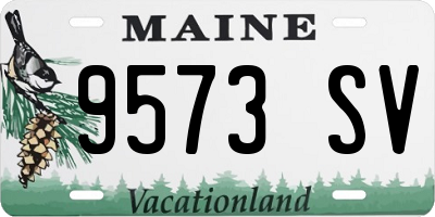 ME license plate 9573SV