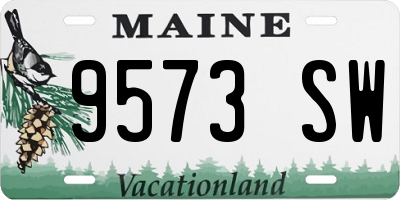 ME license plate 9573SW