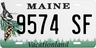 ME license plate 9574SF