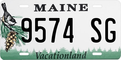 ME license plate 9574SG