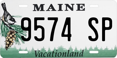 ME license plate 9574SP