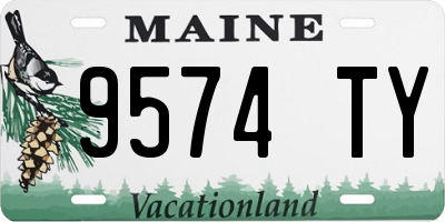 ME license plate 9574TY