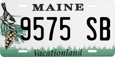 ME license plate 9575SB