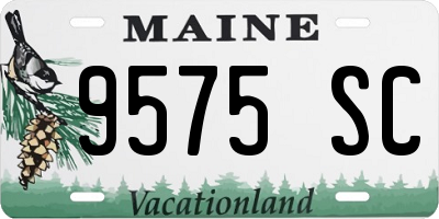 ME license plate 9575SC