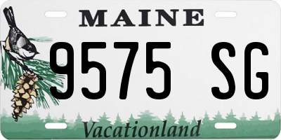 ME license plate 9575SG