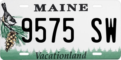 ME license plate 9575SW