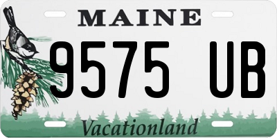 ME license plate 9575UB