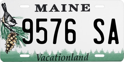 ME license plate 9576SA
