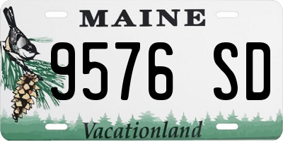 ME license plate 9576SD