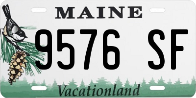 ME license plate 9576SF