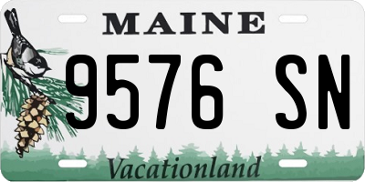 ME license plate 9576SN