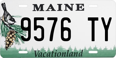 ME license plate 9576TY