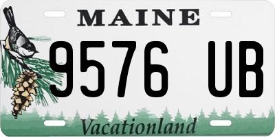 ME license plate 9576UB