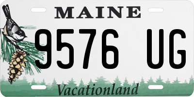 ME license plate 9576UG