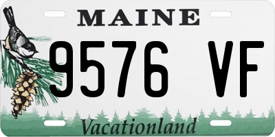 ME license plate 9576VF