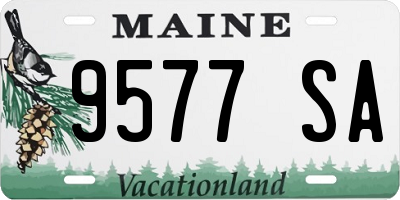 ME license plate 9577SA