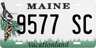 ME license plate 9577SC