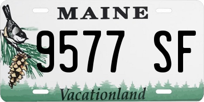ME license plate 9577SF