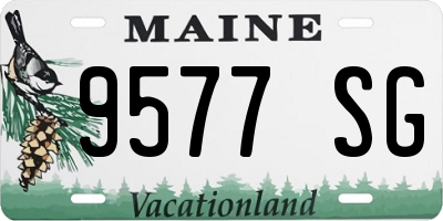 ME license plate 9577SG