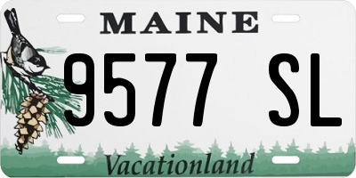 ME license plate 9577SL