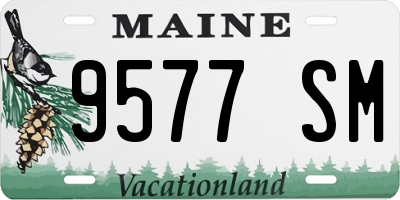 ME license plate 9577SM