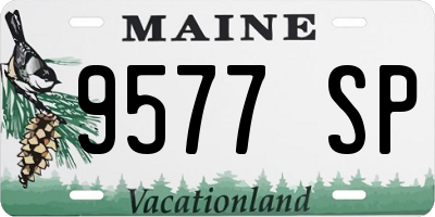ME license plate 9577SP