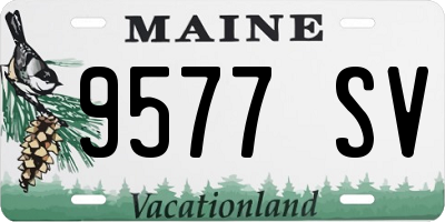 ME license plate 9577SV