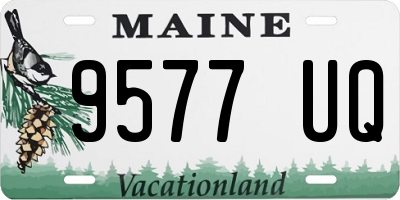 ME license plate 9577UQ