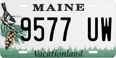 ME license plate 9577UW