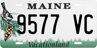 ME license plate 9577VC