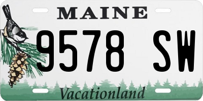 ME license plate 9578SW