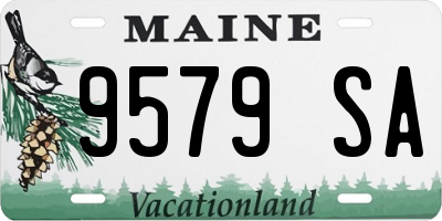 ME license plate 9579SA