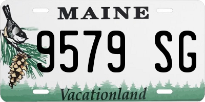 ME license plate 9579SG