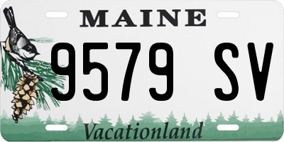 ME license plate 9579SV