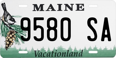 ME license plate 9580SA