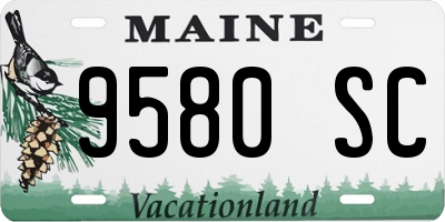ME license plate 9580SC